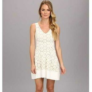 ABS Allen Schwartz Drop Waist Eyelet Dress